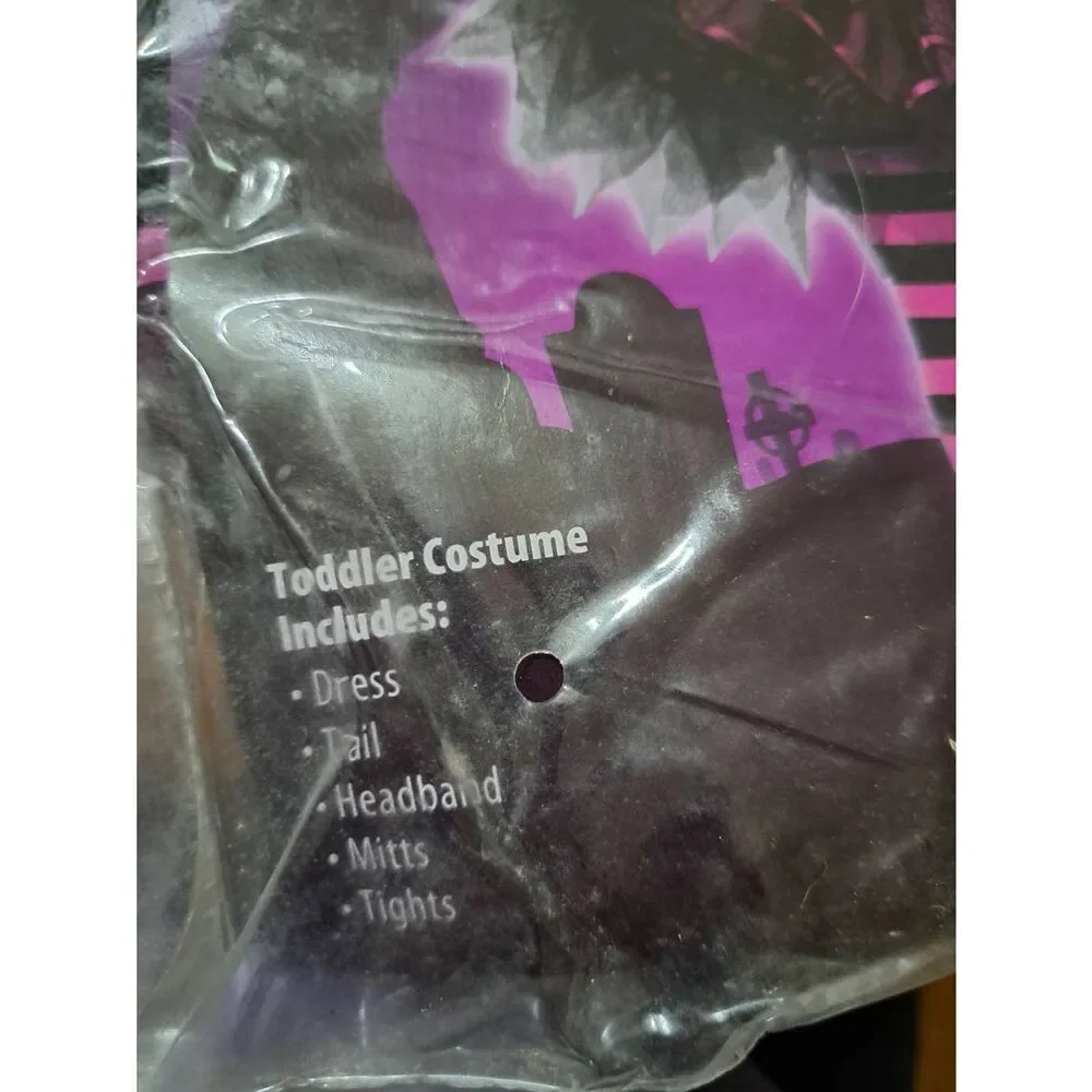 Girls Size 2T Fun World Catarina Halloween Costume Dress Up Cosplay Black Purple